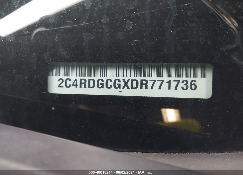 2013 DODGE GRAND CARAVAN SXT VIN: 2C4RDGCGXDR771736