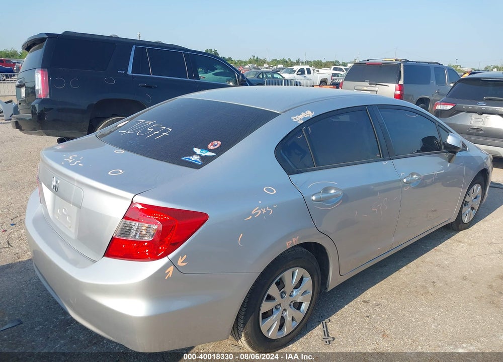 2012 HONDA CIVIC VIN: 19XFB2F58CE367758