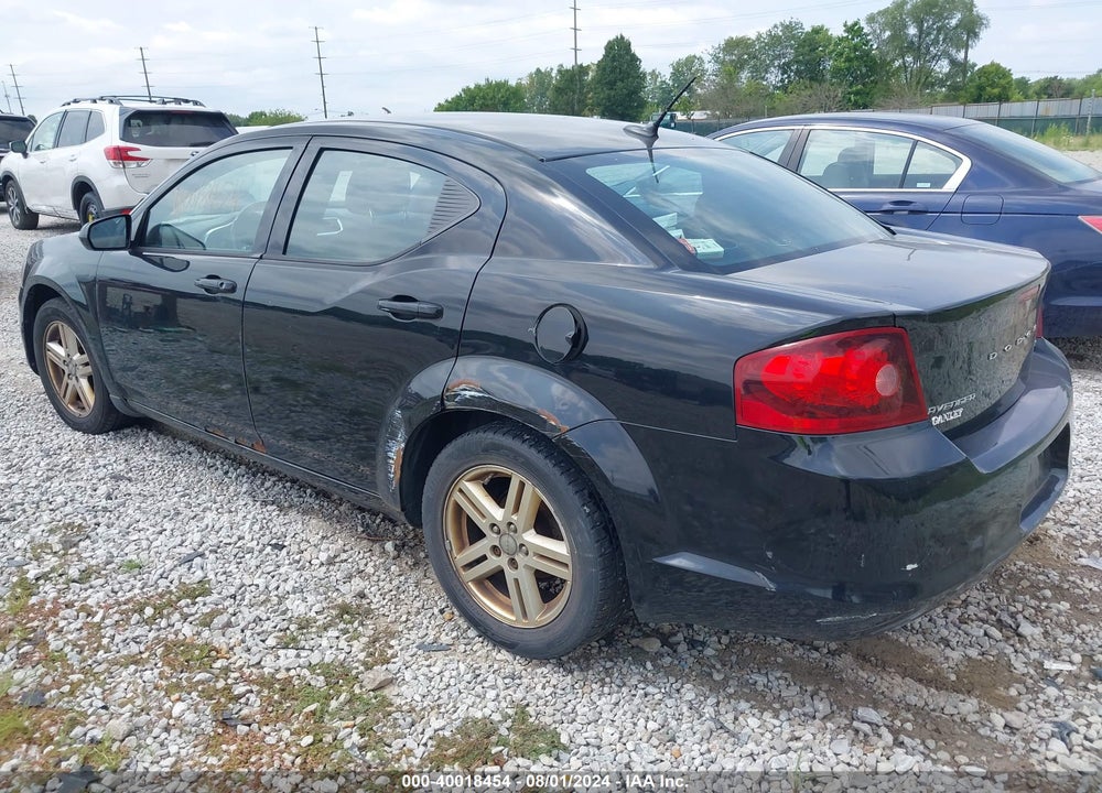 2012 DODGE AVENGER SXT VIN: 1C3CDZCB9CN200681