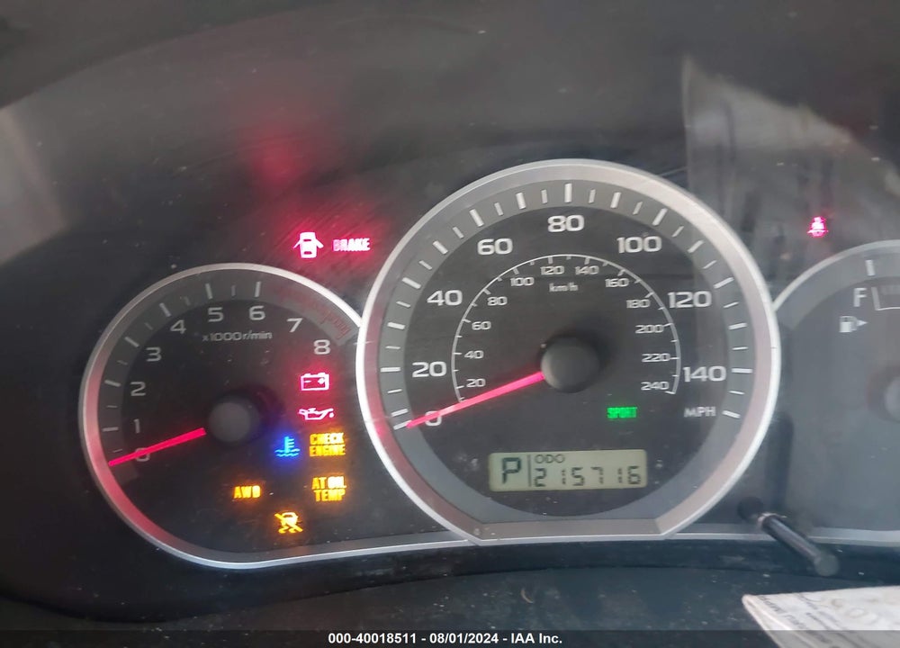 2008 SUBARU IMPREZA OUTBACK SPORT VIN: JF1GH63608H829907