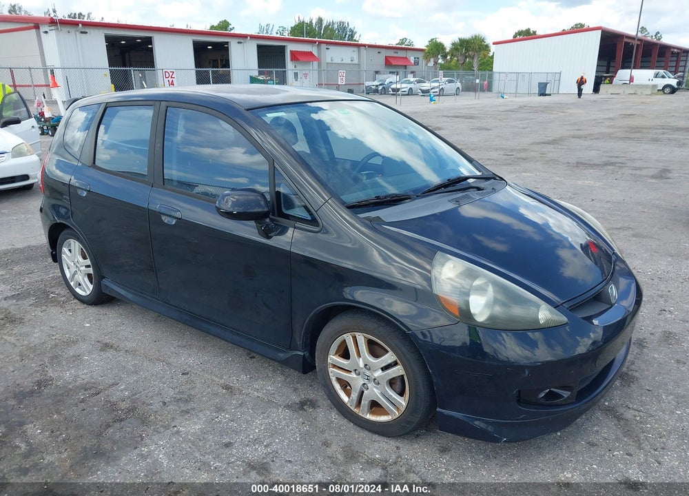 2007 HONDA FIT SPORT VIN: JHMGD38627S034600