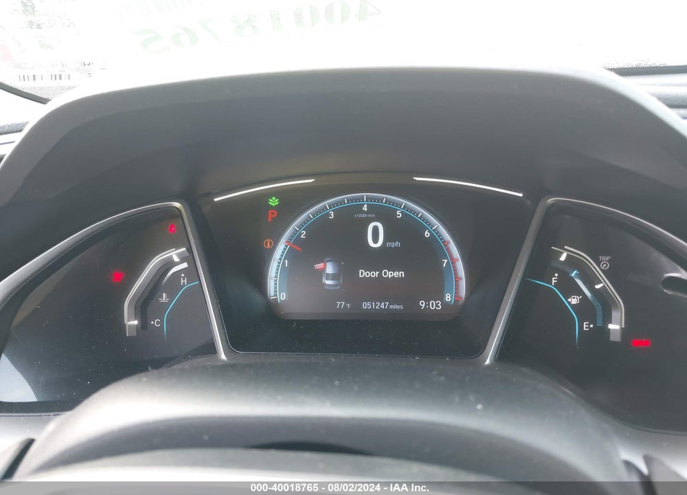 2021 HONDA CIVIC EX VIN: 19XFC1F35ME008536