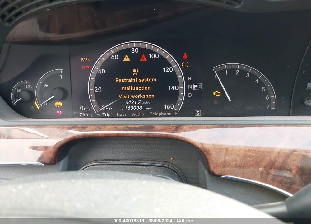 2007 MERCEDES-BENZ S 550 VIN: WDDNG71X67A059487