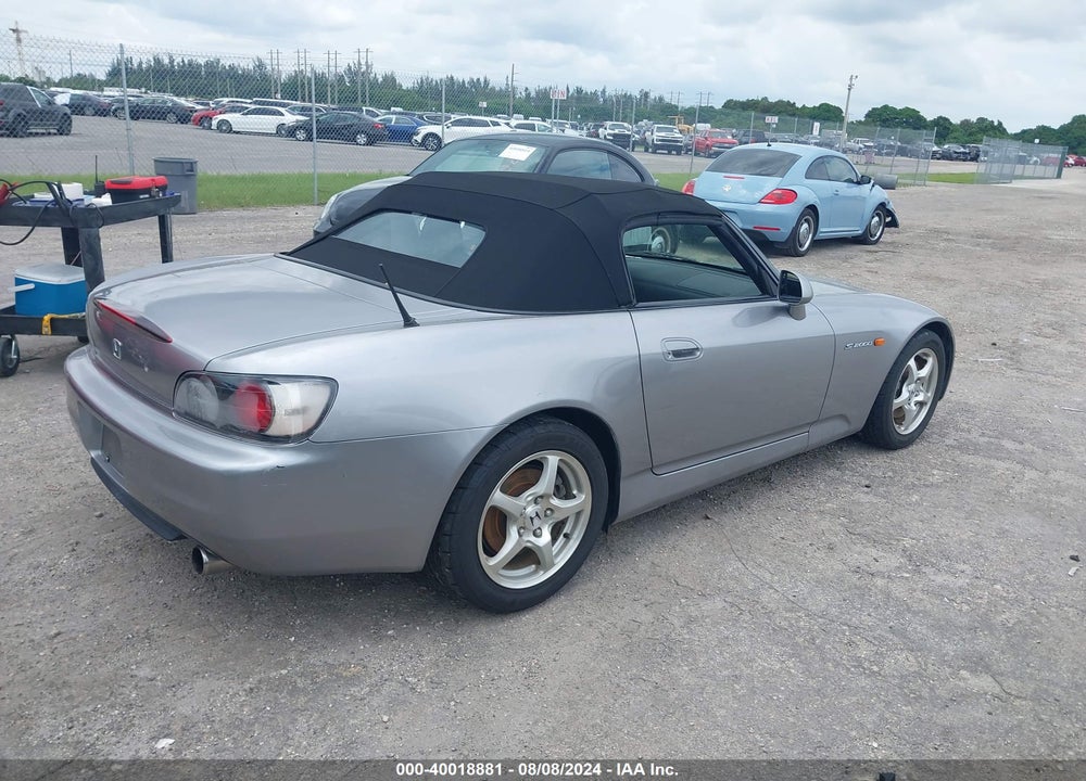 2000 HONDA S2000 VIN: JHMAP1148YT003843
