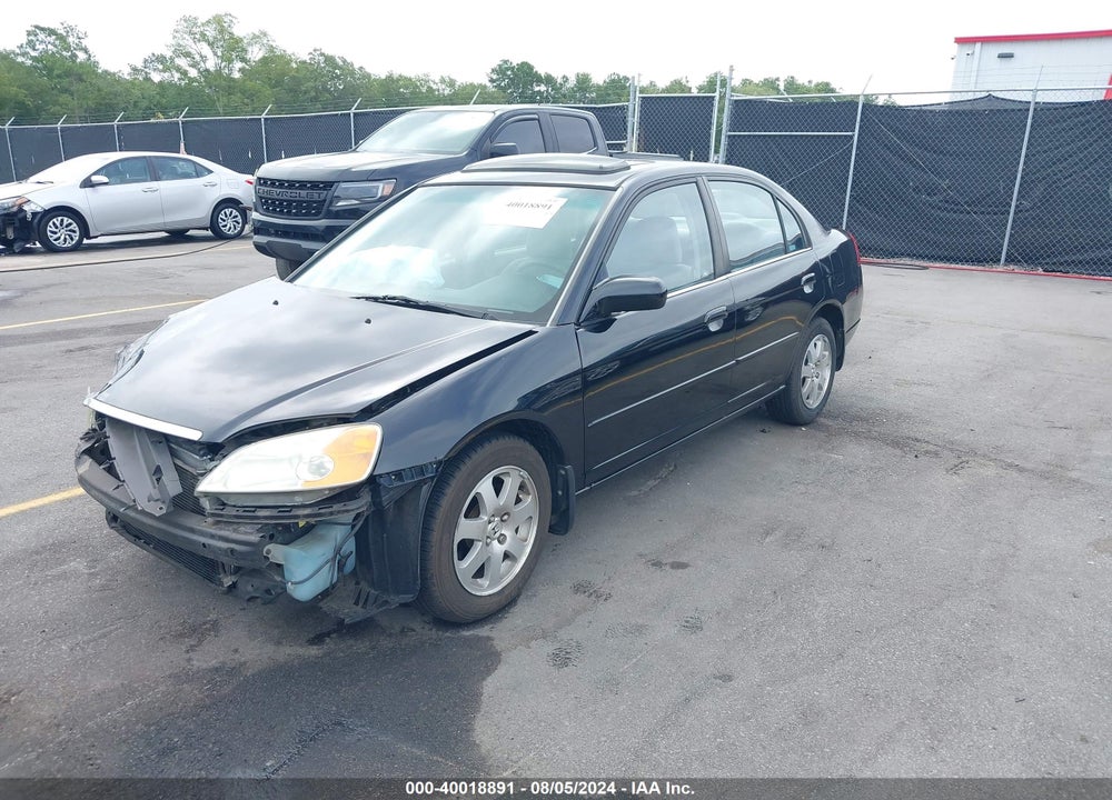2001 HONDA CIVIC EX VIN: 1HGES26791L060151
