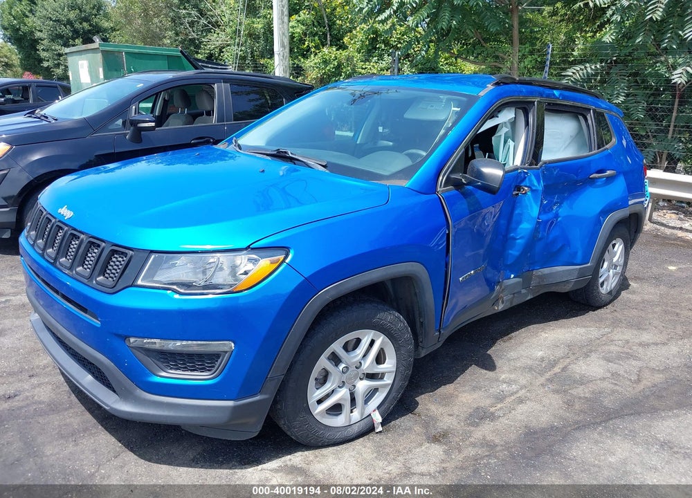 2019 JEEP COMPASS SPORT FWD VIN: 3C4NJCAB1KT750517