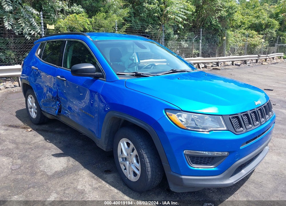 2019 JEEP COMPASS SPORT FWD VIN: 3C4NJCAB1KT750517