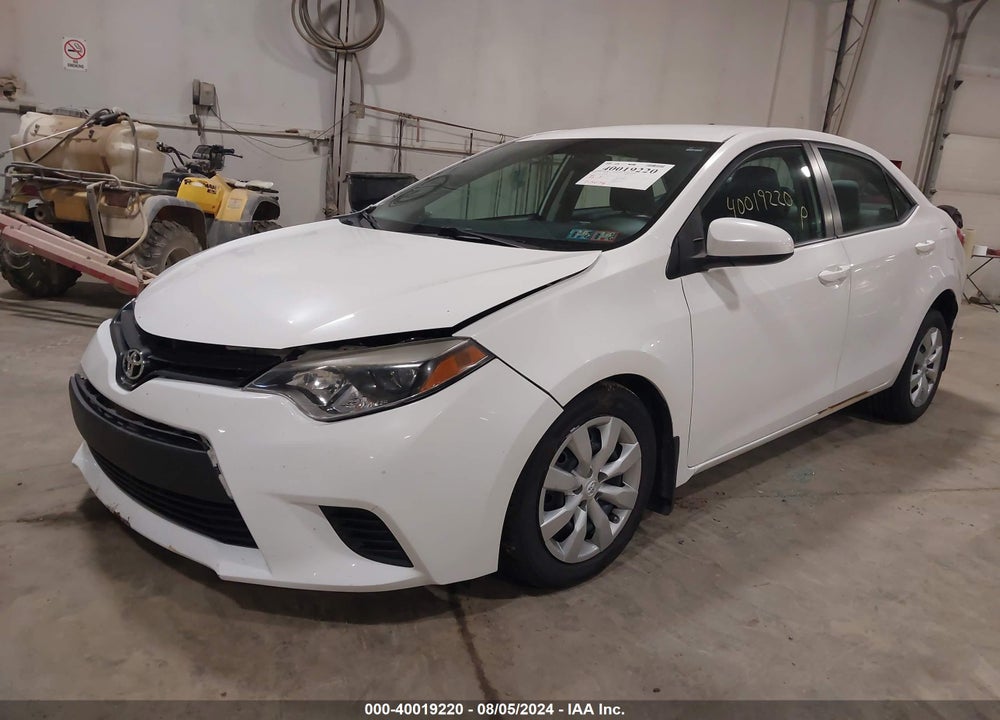 2014 TOYOTA COROLLA LE VIN: 5YFBURHEXEP139969