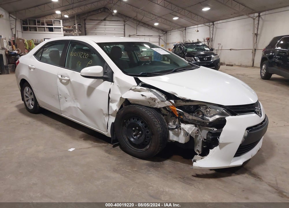 2014 TOYOTA COROLLA LE VIN: 5YFBURHEXEP139969