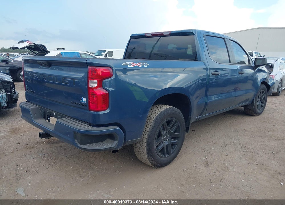 2024 CHEVROLET SILVERADO 1500 4WD SHORT BED CUSTOM VIN: 1GCPDBEK4RZ235776