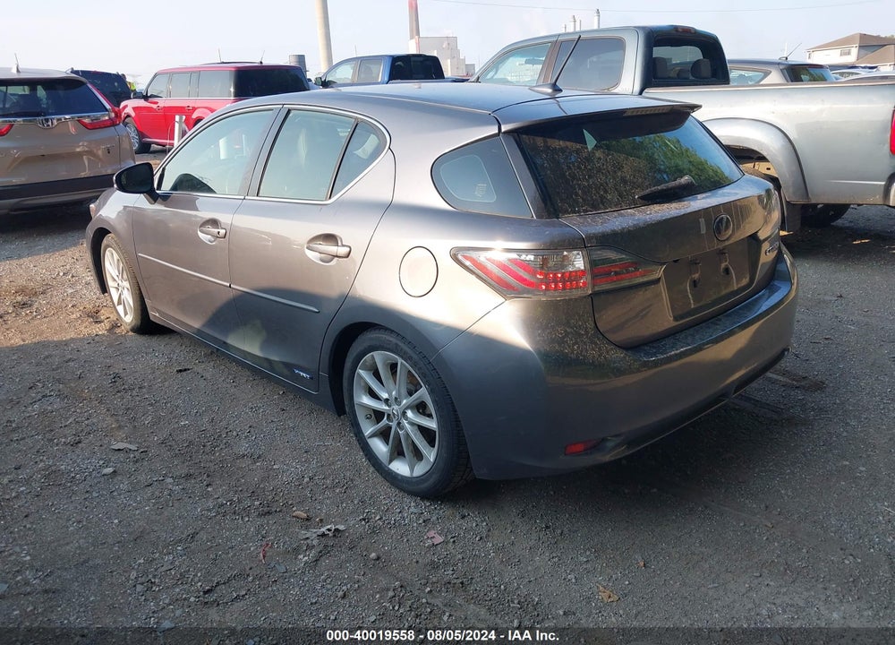 2012 LEXUS CT 200H PREMIUM VIN: JTHKD5BH2C2092619