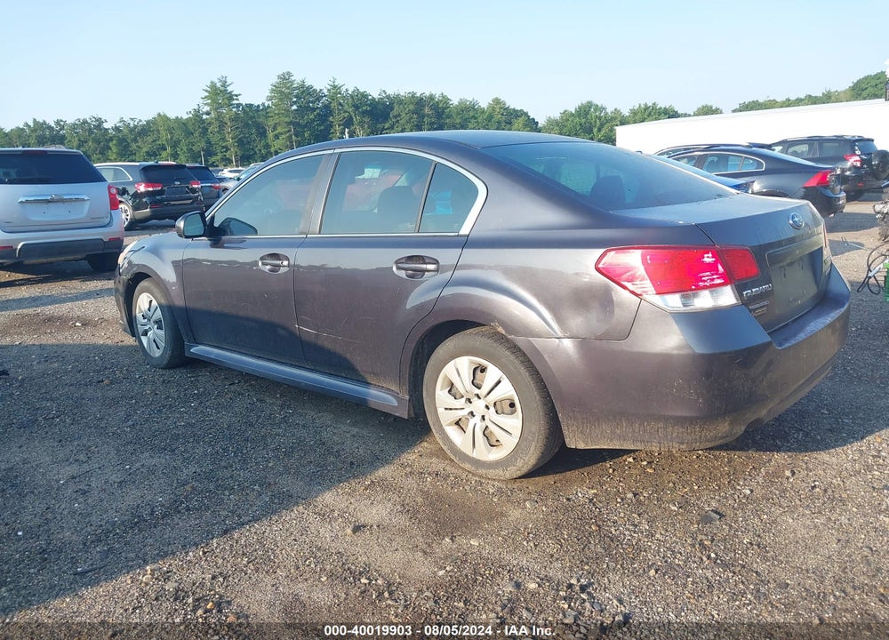 2011 SUBARU LEGACY 2.5I VIN: 4S3BMBA61B3240140