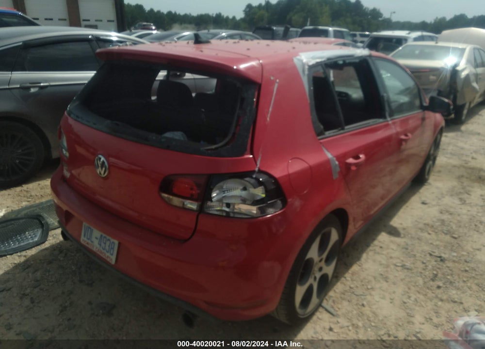 2012 VOLKSWAGEN GTI 4-DOOR VIN: WVWHD7AJXCW179267