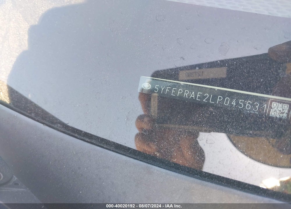 2020 TOYOTA COROLLA LE VIN: 5YFEPRAE2LP045631