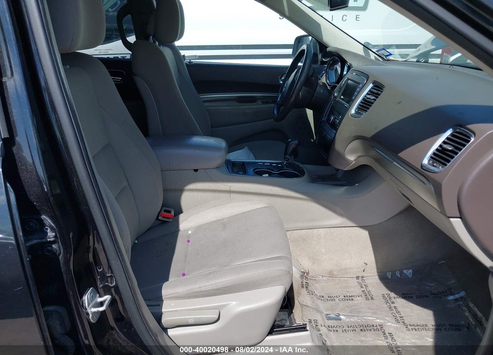 2012 DODGE DURANGO SXT VIN: 1C4RDJAG4CC213095