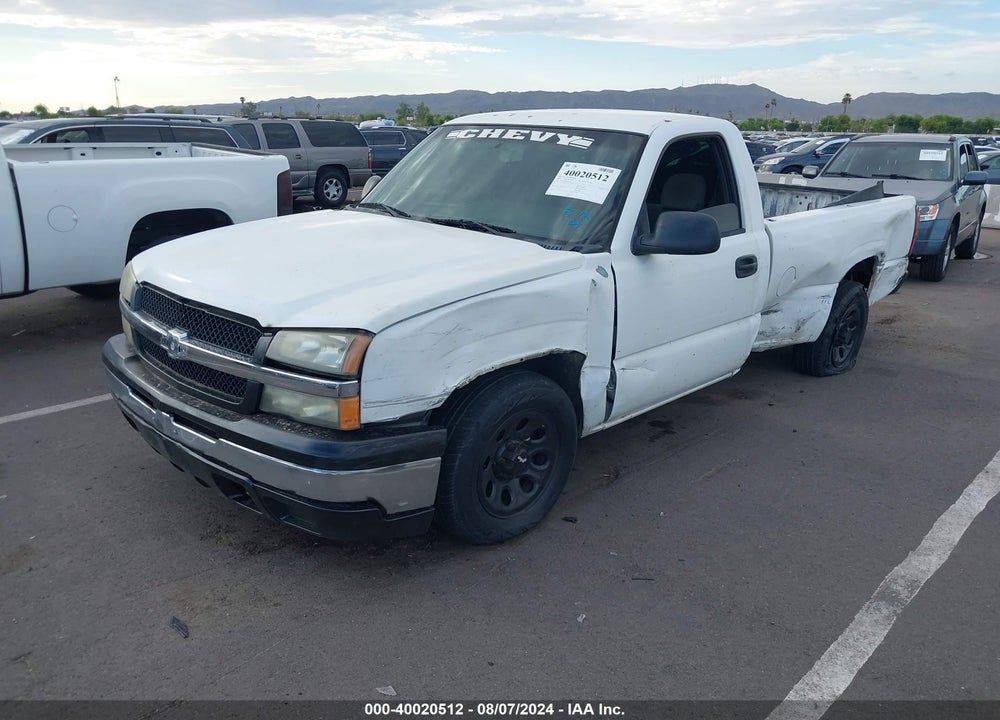 2006 CHEVROLET SILVERADO 1500 WORK TRUCK VIN: 1GCEC14X66Z285172