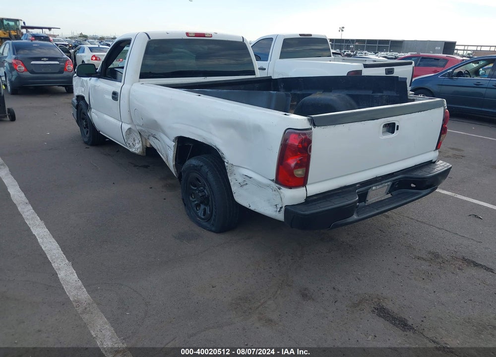2006 CHEVROLET SILVERADO 1500 WORK TRUCK VIN: 1GCEC14X66Z285172