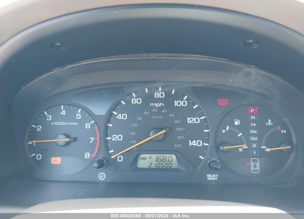 1999 HONDA ACCORD EX V6 VIN: 1HGCG1650XA044913