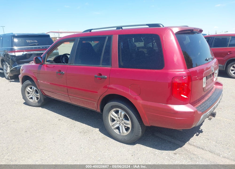 2005 HONDA PILOT EX-L VIN: 2HKYF18655H512329
