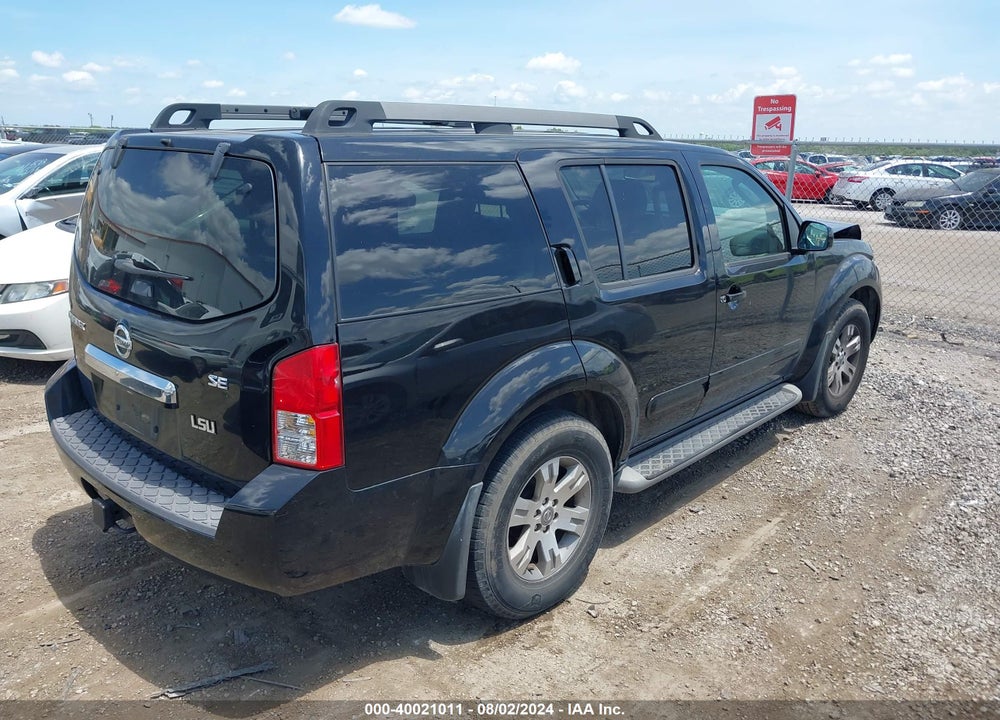 2009 NISSAN PATHFINDER SE VIN: 5N1AR18U99C602975