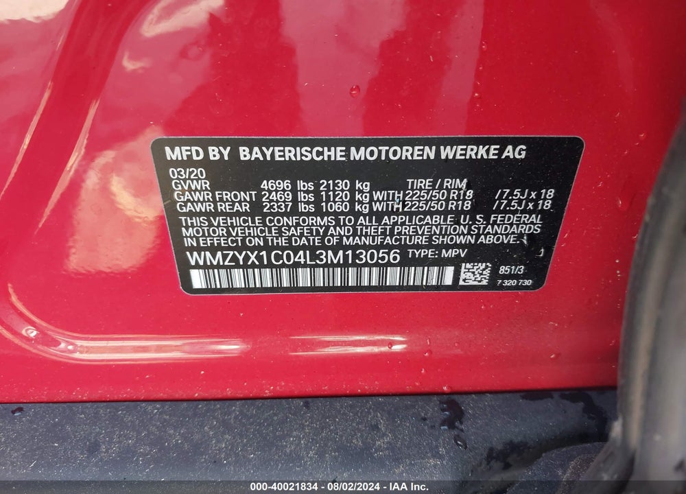2020 MINI COUNTRYMAN COOPER S VIN: WMZYX1C04L3M13056