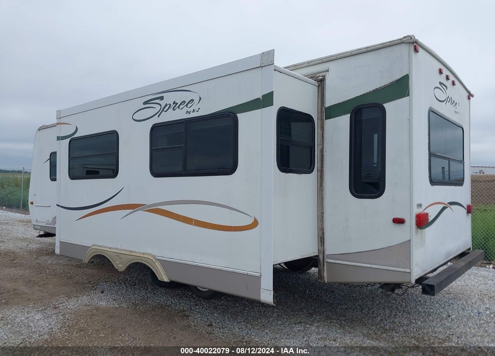 2008 KZ SPREE TRAVEL TRAILERS VIN: 4EZTP28238S082587