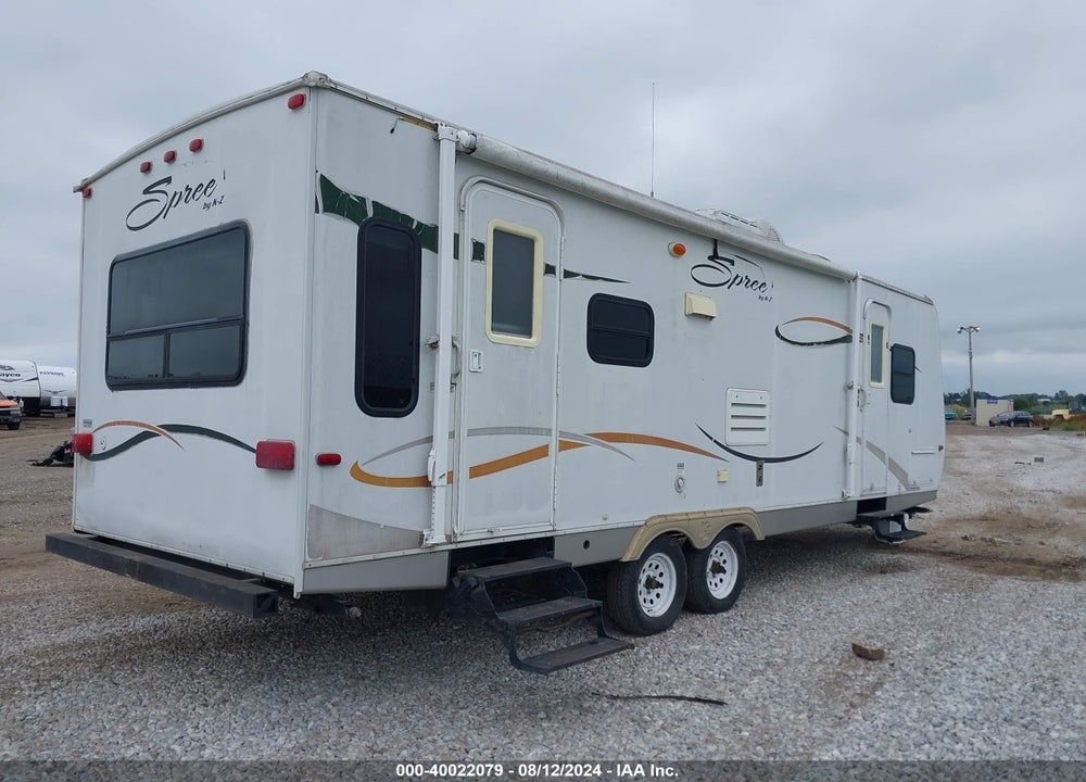 2008 KZ SPREE TRAVEL TRAILERS VIN: 4EZTP28238S082587
