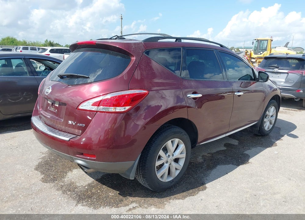 2011 NISSAN MURANO VIN: JN8AZ1MW8BW184008