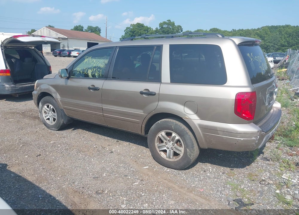 2005 HONDA PILOT EX-L VIN: 2HKYF18685H524183