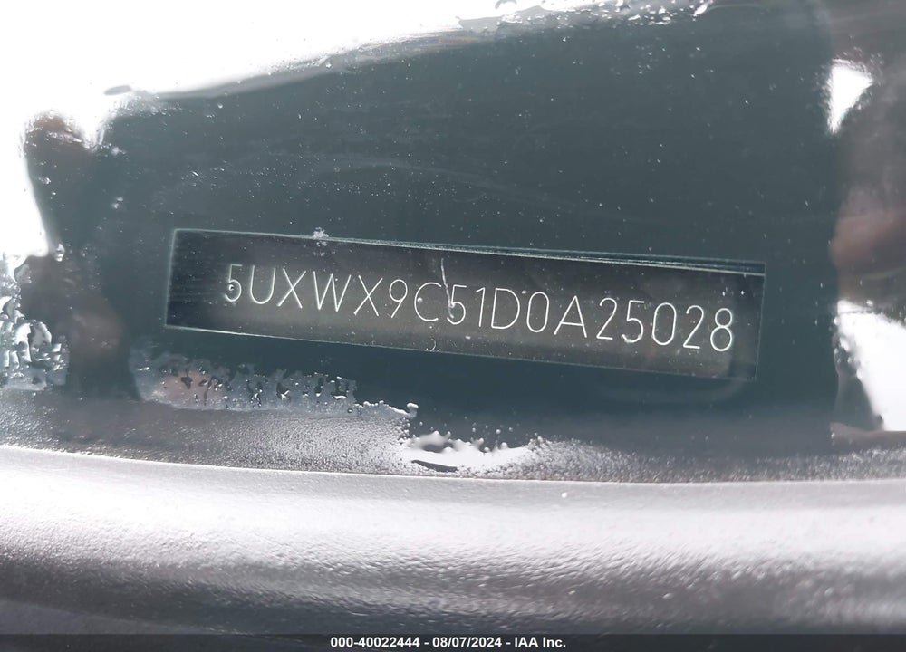 2013 BMW X3 XDRIVE28I VIN: 5UXWX9C51D0A25028