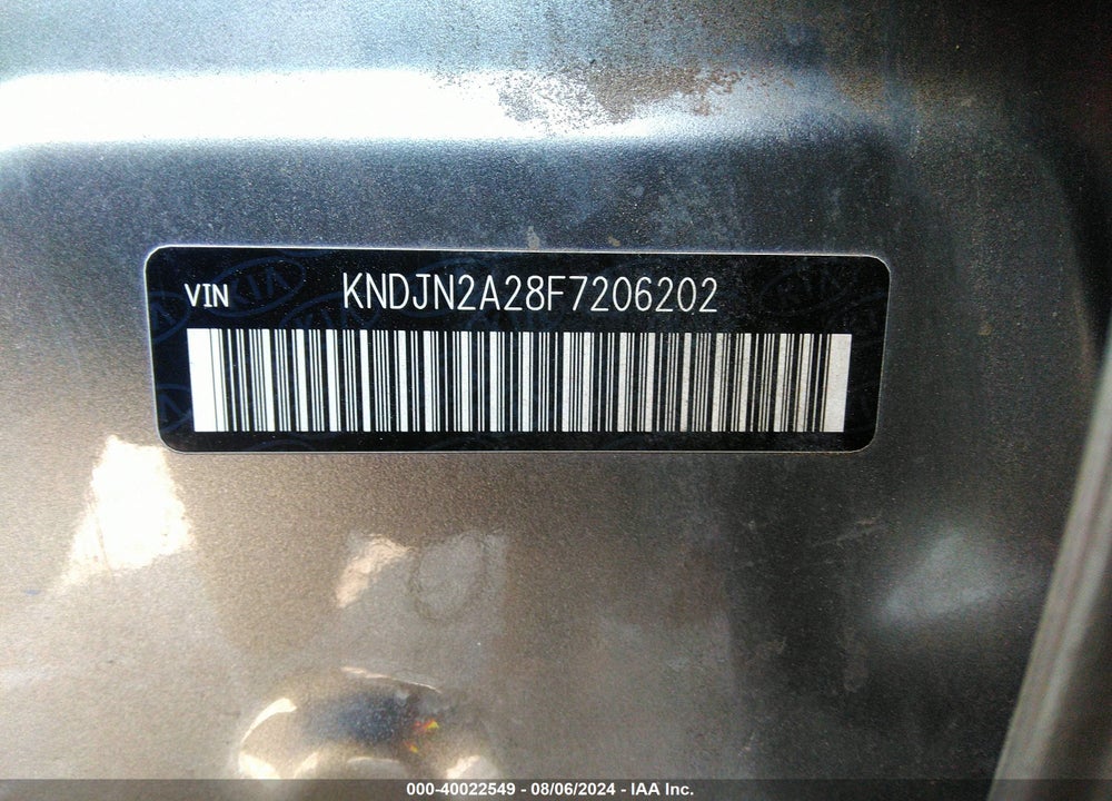 2015 KIA SOUL VIN: KNDJN2A28F7206202