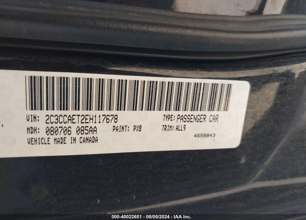 2014 CHRYSLER 300C VIN: 2C3CCAET2EH117678
