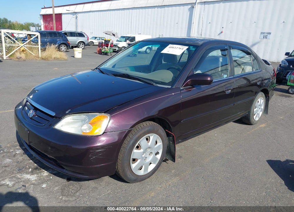 2001 HONDA CIVIC EX VIN: 2HGES26731H565681