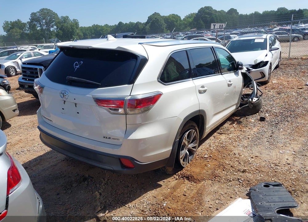 2016 TOYOTA HIGHLANDER XLE V6 VIN: 5TDJKRFH7GS350054