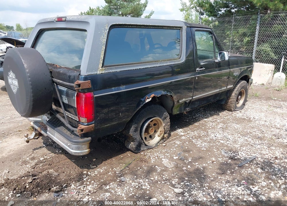 1996 FORD BRONCO U100 VIN: 1FMEU15H3TLB78952