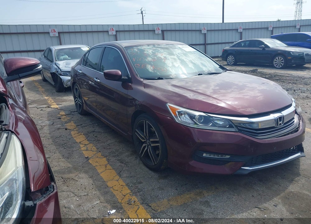 2016 HONDA ACCORD SPORT VIN: 1HGCR2F54GA116079