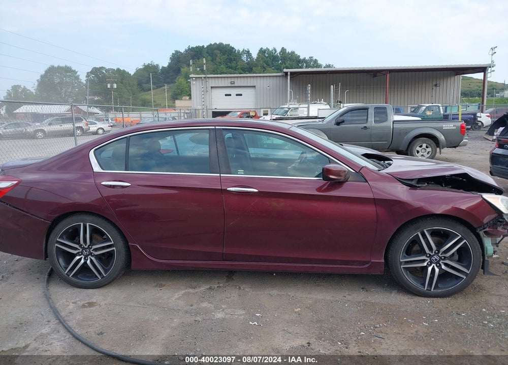 2016 HONDA ACCORD SPORT VIN: 1HGCR2F52GA202832