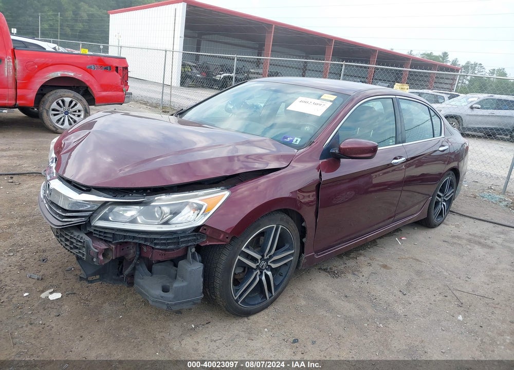 2016 HONDA ACCORD SPORT VIN: 1HGCR2F52GA202832