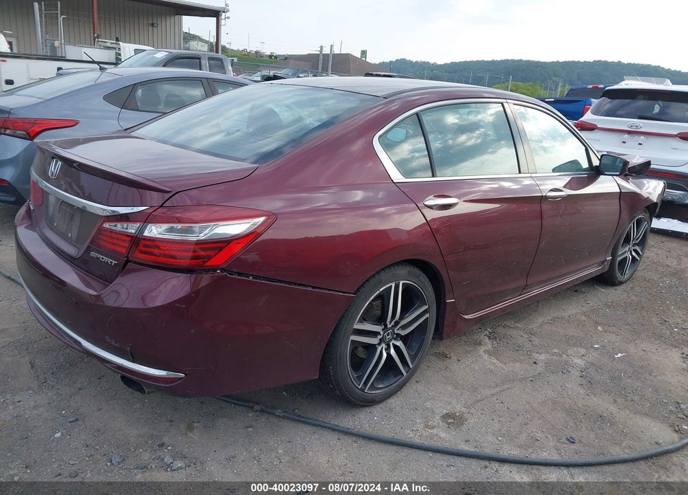 2016 HONDA ACCORD SPORT VIN: 1HGCR2F52GA202832