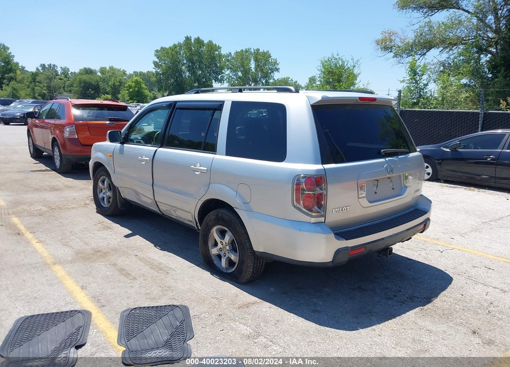 2007 HONDA PILOT EX VIN: 2HKYF18427H538615