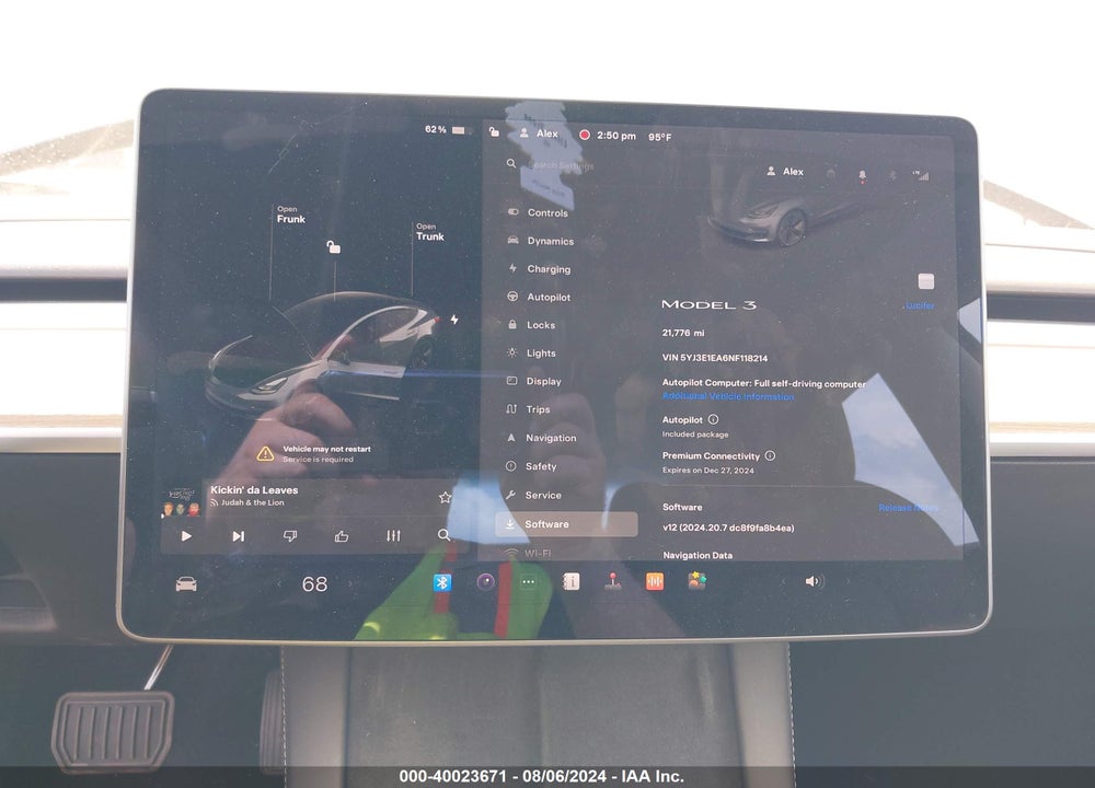2022 TESLA MODEL 3 REAR-WHEEL DRIVE VIN: 5YJ3E1EA6NF118214