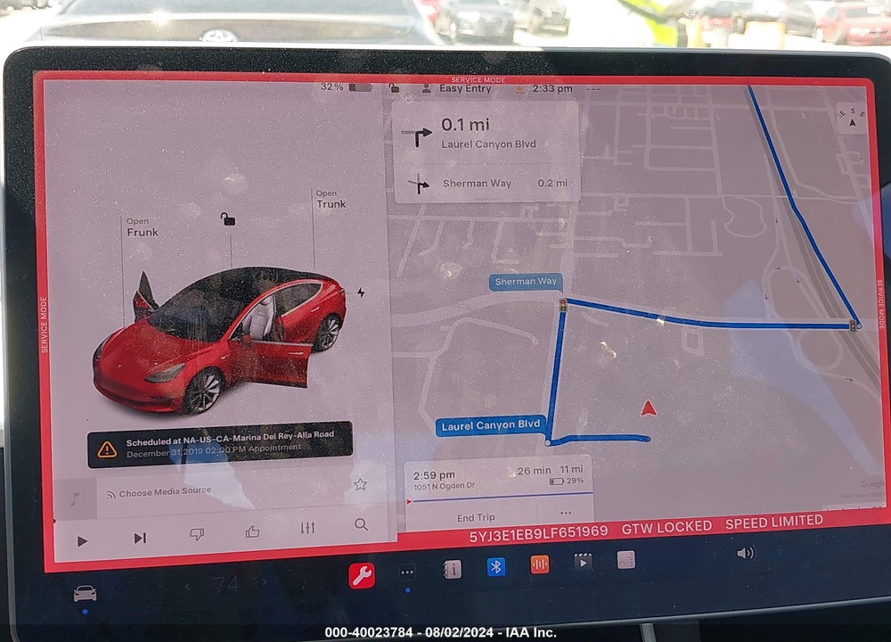 2020 TESLA MODEL 3 LONG RANGE DUAL MOTOR ALL-WHEEL DRIVE VIN: 5YJ3E1EB9LF651969