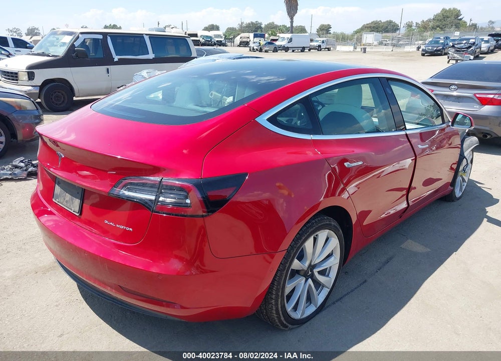 2020 TESLA MODEL 3 LONG RANGE DUAL MOTOR ALL-WHEEL DRIVE VIN: 5YJ3E1EB9LF651969