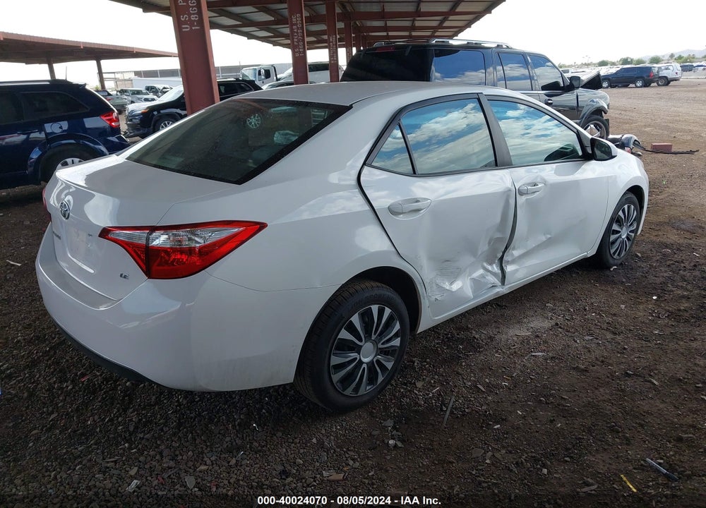 2016 TOYOTA COROLLA LE VIN: 5YFBURHE6GP396310
