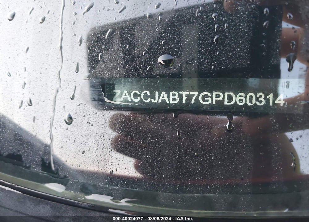 2016 JEEP RENEGADE LATITUDE VIN: ZACCJABT7GPD60314
