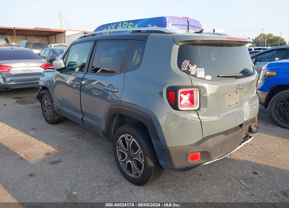 2017 JEEP RENEGADE LIMITED VIN: ZACCJBDB8HPF84686