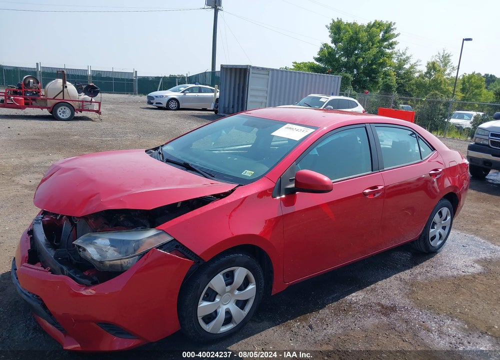 2014 TOYOTA COROLLA LE VIN: 2T1BURHE1EC125300