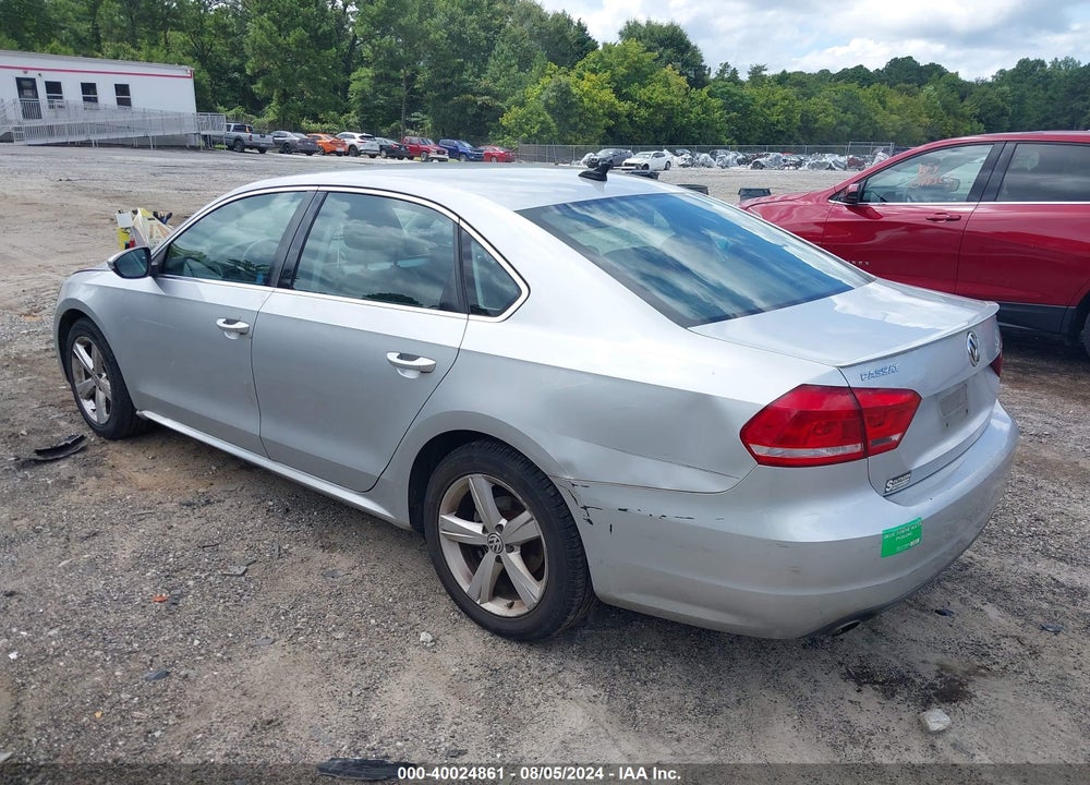 2012 VOLKSWAGEN PASSAT 2.5L SE VIN: 1VWBH7A3XCC100531