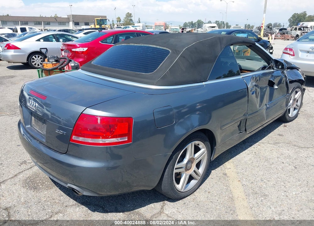 2007 AUDI A4 2.0T VIN: WAUAF48HX7K033507