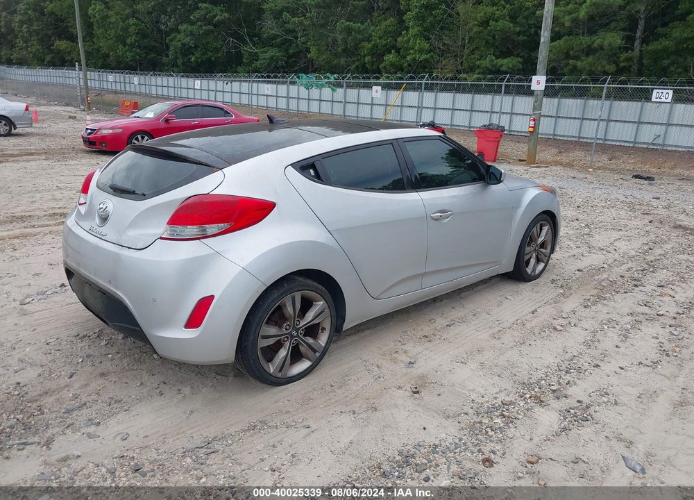2012 HYUNDAI VELOSTER BASE W/BLACK VIN: KMHTC6AD4CU024934